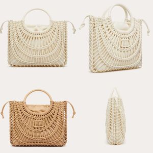 Presale Tote Designer Beach Fashion Hollow For Straw Summer Woven Vacation Large Capacity Shopping Bag Original Quality