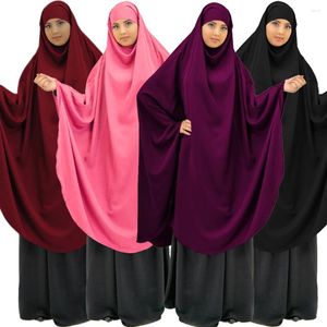 Roupas étnicas Uma peça grande Khimar Oração Hijab Vestuário Overhead Niqab Mulheres muçulmanas Vestido Abaya Burqa Robe Kaftan Ramadã Adoração