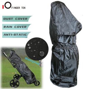 Väskor Vattentät skydd Cover Golf Bag Rain Hood Nylon Foldbar Full Bag Slicker för golf tryckvagnar