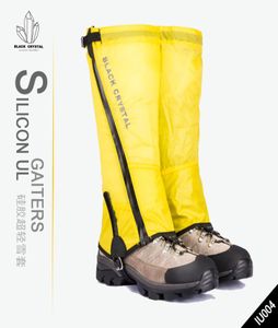 Black Crystal Professional Propertício de perna à prova d'água Tampa da perna da perna de camping Hunting Silicon Ul Gaiters3681222