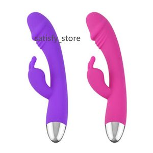 Adulto di vendita calda 2 in 1 vibrazione dildo giocattoli sessuali di massaggiatore ricaricabile per donna