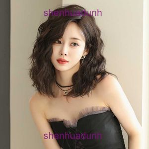 Summer New Short Hair Wig Womens Full Head Set Simulated Natural Wool Curled Top