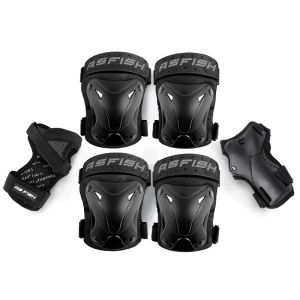 Прокладки защитные шестерни 6pcs/Set Skateboard Roller Skating Профессиональные коленные накладки на колена