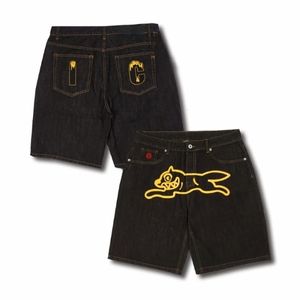 Y2k одежда для джинсовой шорты хип -хоп тренд американский харадзюку мужская женская уличная одежда Летняя повседневная мешковатая джинсовая шорты 240419