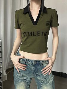 Magliette da donna t-shirt da stampa per adulti t-shirt slim fit midriff-baring corta manica