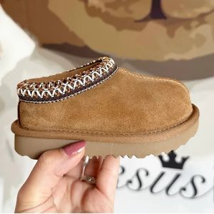 Schuhe Kinder Tazz Kleinkind Tasman Baby II Pantoffeln Kastanienfell-Objektträger Schaffell Shearling Klassiker Ultra Mini Boot Kid Winter Mules Slip-On Wolle Little Big Big