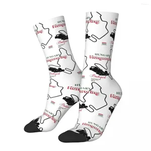 Men's Socks Hungaroring Hungary Harajuku High Quality Stockings All Season Long Accessories For Unisex Birthday Present