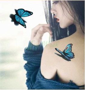 Tattoo Transferência de tatuagem Tattoo Tattoo Adesivo 3D Tattoo Butterfly Girl Small Size Tatto Stickers Flash Tatoo Tatuagens falsas Arte corporal à prova d'água 240426
