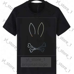 Camisetas de coelhinho psicológico designer crânio coelho padrão top algodão o-pescoço de coelho impressão de animais camisetas para mulheres coelho tees pop personalizados