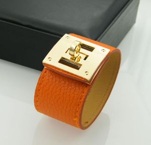 Mode smyckläder design av pu läderarmband armband för kvinnor män många färger titan stål h armband armband juvelr9446164