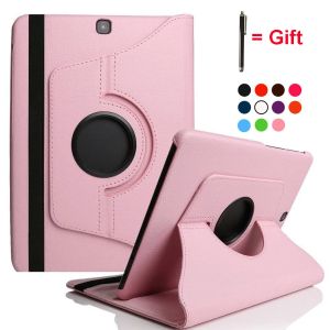 Case Tablet Case for Samsung Galaxy Tab A 9.7 T550 T555 P550 SMT550 SMT555 Cover Rotating Case PU Leather Tablet Funda + Stylus Pen