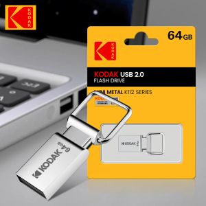 Unidades 5pcs originais kodak k112 usb flash drive 16g 32g 64 GB de metal à prova d'água Pendrive Mini Memory Stick Portable