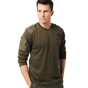 Taktische T-Shirts Herren Langarm Taktisch T-Shirt Frühlings- und Herbst-Outdoor-Sportwanderungswanderungswatte Atmungsfreie T-Shirt Combat Training Military Top 240426