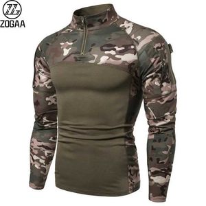 T-shirty taktyczne Zogaa Mens Tactical Camo Sports T-shirt 240426