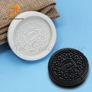 Formen 3d Oreo Cookies Design Silikonform DIY Fondant Schokoladenform handgefertigtes Ton -Modell Kuchen Dekorieren Werkzeuge Backzubehör