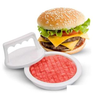 Köttfjäförverktyg Potry Hamburger Maker Round Form Press Non-Stick Burger Chef Cutlets Beef Grill Patty Mold Drop Delivery Home DHCMR 2024426