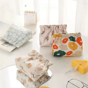 Storage Bags Girls Kawaii Cosmetic Makeup Napkin Pouch Bag Coin Purse Sanitary Pads Lipstick Mini Data Cables Organizer