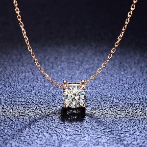 Sier 925 Sterling Mossan Stone Cow Testa Collana Womens Classic Cross Gold Rose Gold Fashion Fashion Gioielli Catena