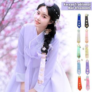 Abbigliamento etnico Coro coreano Hanbok Women Hanbok Hairpin Corea Riboli di capelli classici Riboli tradizionale Costume PO PROPT