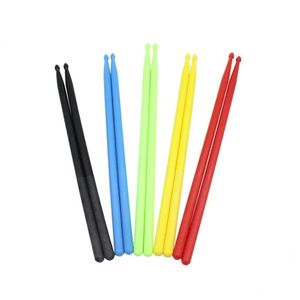 Acessórios Druml 5a Drumsticks Drum Sticks Nylon Material Design leve para o conjunto de tambores 5 cores para escolher