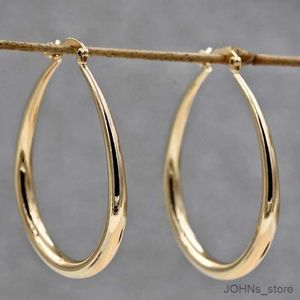 Stud Shine Gold Color Women Earrings Fashion Smooth Hoop Earrings for Women Engagement Wedding Jewelry Gift