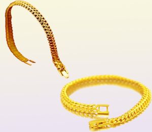 Fashion 14k Gold Bracelet for Women Wedding Engagement Jewelry Luxury Watch Chain Not Fade Gifts 220218350T2940468