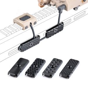 Lights Military 3pcs/Set Metal CNC Tactical Accessroy MLok Keymod Wire Guide System Airsoft Weapon Rail Handguard Tail Fixed Accessory