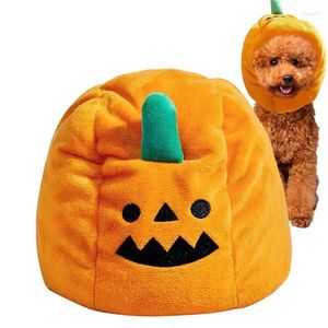 Dog Apparel Pumpkin Hat For Cats Breathable Halloween Costume Universal Headdress Cosplay Daily Life Parties Holiday