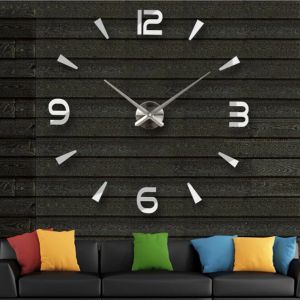 Zegarki 3D zegar ścienny Nowoczesny design DIY Acryl Mirror Naklejki ELOJ DE PARED ZATWARZENIE ŚCIELNEGO WESTAWKA DEK DEKUM DUŻA Kwarcowa igła Horloge