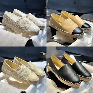 Designer Fashion Women Dress Flat Casual Shoes Fabric Leather Fisherman Comfy Canvas Shoe Size 35-42 Original Quality