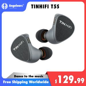 Cuffie Tinhifi T5S ad alta definizione HIFI Earphone Hifi Auricolari IEMS Wilated con cavo IEM staccabile per i musicisti