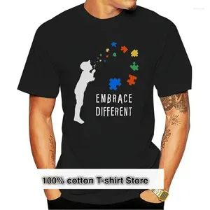 Abiti da uomo a1122 diverse magliette da uomo autismo sostengono la causa personalizzare o camicia da collo