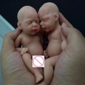 Dolls 6 „Micro Preemie Full Body Silikon Blobe Bliski Doll„ Anaya ”i„ Asher ”refelike Mini Reborn Doll Zaskakujące dzieci Antistress