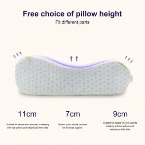 Pillow Ergonomic Memory Foam for Side Back Stomach Sleepers Cervical Protection Soft Bed with Washable Bedroom 240416