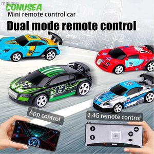 Mini 1/58 de carro elétrico/RC RC RC Racing 1/58 App Controle Remote Car Caminhão Electric Drift RC Modelo Radio Control Childrens Toys Boy Giftsl2404