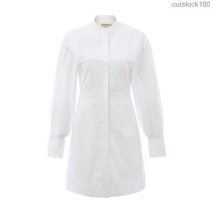 오리지널 1TO1 BUURBERLYES 디자이너 옷 흰색 셔츠 스타일 여성 드레스 크기 6 8100 고품질 격자 무늬 드레스 오리지널 로고