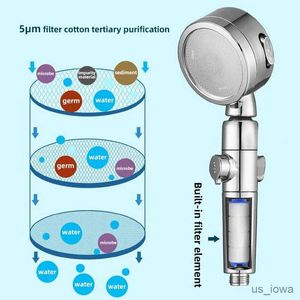 バスルームシャワーヘッド家庭用シャワーヘッド圧力ろ過ろ過ウォーターシャワーノズルバスルームハンドヘルドスプレーヘッドシャワーアクセサリー