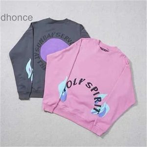 نفخة من النوع الثقيل للنساء الرجال يوم الأحد خدمة Pullover Holy Spirit Crewneck T230806 YB1N