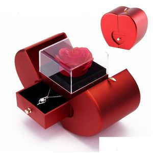 Other Festive Party Supplies Eternal Flower Apple Jewelry Box Christmas Gift Rose Birthday Valentines Day 230209 Drop Deli Homefavor Dhwrk