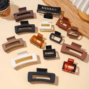 Klipsy do włosów barrettes moda duży pazur dla kobiet solidne akrylowe fryzurę kraba barrette dziewczyna włosy pazur do włosów kąpiel kucyk akcesoria do włosów 240426