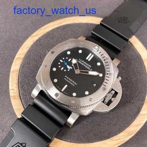 Berömd handledsklocka Panerai Submersible Series 42mm Men's Automatic Mechanical Calender Display Fashion Casual Luxury Watch Black Dial Band PAM00682