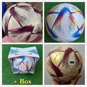 New World 2022 Cup Soccer Ball Größe 5 Hochwertig Schöne Match-Fußballschiff Die Bälle ohne Air Box3187