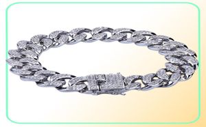TopGrillz Hip Hop Rock Dewelry Jewelry Gold Color Paint Comban Chain Micro Pave Cz Bracelet 8 -дюймовые боеты для мужчин Cx200728373667
