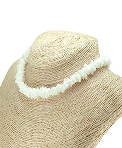 Hawaii Puka White Clam Chips Shell Halsband Naturliga oregelbundna chips Sashell Choker Halsband Fashion Summer Beach Jewelry1815928