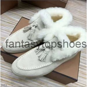 Loro Piano LP Super Sports Women Quality Shoes Mens Winter Fur Dress Shoes Casual Walking Sneakers Suede Leather Designer Open Walk Boots 35-46