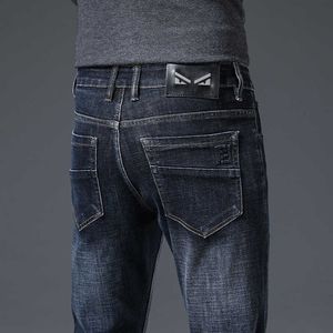 Осень/Зима 2023 г. Продажа джинсов для мужчин Slim Fit Маленькие прямые эластичные повседневные штаны