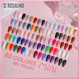 Rosalind mini garrafa pura colorida unhas polishol híbrido verniz semi -permanente de arte de merda de UV Base Top Base Casat 240425