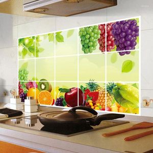 Wall Stickers Fruits Grape Kitchen Oil Proof Decals Self Adhesive Waterproof Anti-oil Sticker Cabinet Stove Tile Decoration