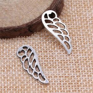 Charms Casal Pingents Angel Wing Jewellery 24x9mm 20pcs