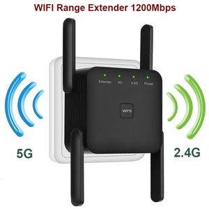 5 Ghz WiFi Extender Long Range Wireless WIFI Booster AC1200 Adapter 1200Ms Amplifier 80211N Wi Fi Signal Repeator 240424